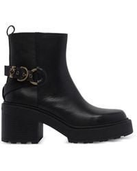 Pinko - Altea Buckle-Strap Boots - Lyst