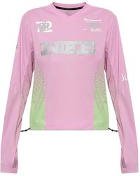 Nike - Swift Logo-Print Long-Sleeve T-Shirt - Lyst