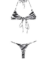 The Attico - Zebra Print Bikini - Lyst