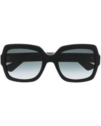 Gucci - Logo-plaque Oversize Frame Sunglasses - Lyst