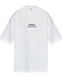 Vetements - T-Shirt En Coton À Logo Imprimé - Lyst