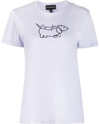 Emporio Armani - T-shirt Met Print - Lyst