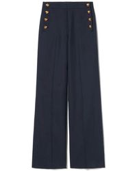 Nili Lotan - Reed Button-Embellished Trousers - Lyst