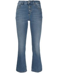Liu Jo - Flared Cropped Jeans - Lyst