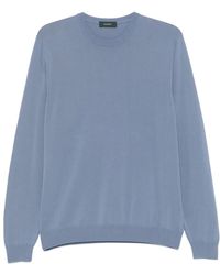 Zanone - コットン クルーネックセーター - Lyst