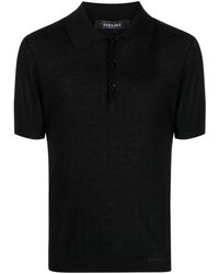 Versace - La Greca Pointelle-knit Polo Shirt - Lyst