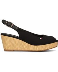 Tommy Hilfiger - Iconic Elba Slingback Wedge Sandals - Lyst