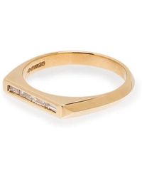 Lizzie Mandler - 18Kt Knife Edge Diamond Ring - Lyst