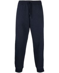 Giorgio Armani - Pantalones de canalé con rayas laterales - Lyst