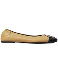 Tory Burch - Claire Leather Ballerina Shoes - Lyst