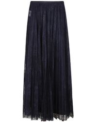 Alberta Ferretti - Lace Pleated Skirt - Lyst