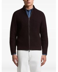 Peserico - Waffle-Knit Raglan-Sleeve Cardigan - Lyst