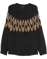 Dondup - Intarsia-Knit Raglan-Sleeve Sweater - Lyst