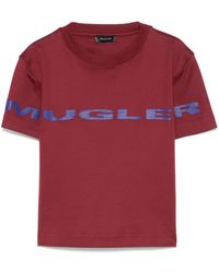 Mugler - Logo-Appliqué T-Shirt - Lyst