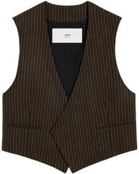 Ami Paris - Pinstriped Wool Vest - Lyst