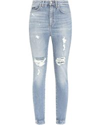 Dolce & Gabbana - Audrey Skinny-Jeans im Distressed-Look - Lyst