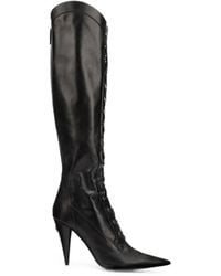 Roberto Cavalli - Lace-Up Pointed-Toe Boots - Lyst