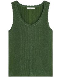 Scotch & Soda - Scalloped-Edge Ribbed-Knit Top - Lyst