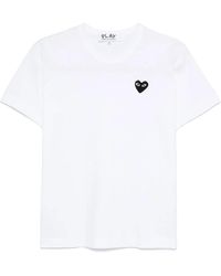 COMME DES GARÇONS PLAY - Heart-appliqué Regular-fit Cotton-jersey T-shirt Xx - Lyst