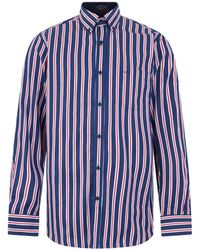 Paul & Shark - Striped Long-Sleeve Shirt - Lyst