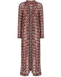 Missoni - シェブロンパターン マキシカーディガン - Lyst