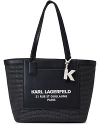 Karl Lagerfeld - Rue St-guillaume Raffia Tote Bag - Lyst