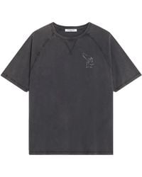 Maison Kitsuné - Fountain Stamp-Printed Faded T-Shirt - Lyst