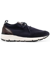 SCAROSSO - Knitted-upper Suede Sneakers - Lyst