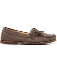 Henderson - Tassia Fringed Nubuck Loafers - Lyst