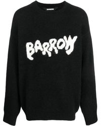 Barrow - Intarsia-knit Logo Brushed Jumper - Lyst