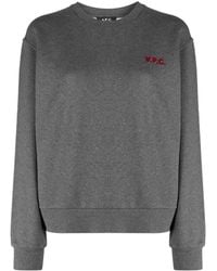A.P.C. - Sweatshirt mit Logo-Print - Lyst