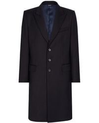 Dolce & Gabbana - Peak-Lapels Single-Breasted Coat - Lyst