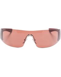Gucci - Crystal-Embellished Shield Sunglasses - Lyst