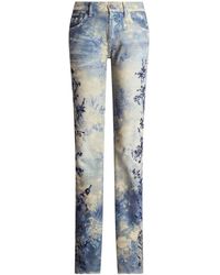 Ralph Lauren Collection - Floral-print Cotton Jeans - Lyst