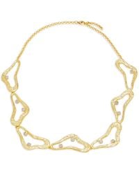 LYNYER - Celestial Whispers Textured Embellished Necklace - Lyst