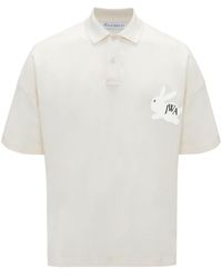 JW Anderson - Logo-embroidered Bunny Polo Shirt - Lyst