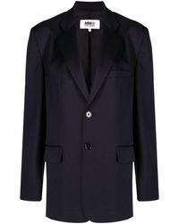 MM6 by Maison Martin Margiela - Tailored Single-breasted Blazer - Lyst