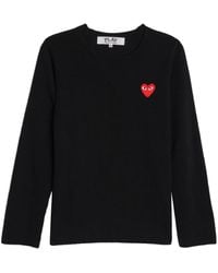 COMME DES GARÇONS PLAY - Maglione Con Applicazione - Lyst