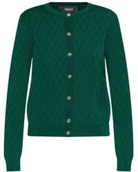 Versace - Buttoned Crew-Neck Cardigan - Lyst