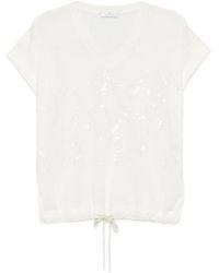Panicale - T-Shirt À Sequins - Lyst