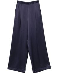 Carine Gilson - Wide Leg Satin Pajama Pants - Lyst