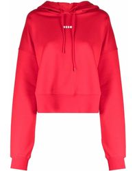 MSGM - Hoodie Oversize À Logo Imprimé - Lyst