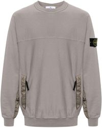 Stone Island - Compass-badge Panelled Sweatshirt - Lyst