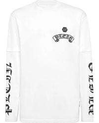 Philipp Plein - Double Sleeve T-Shirt Banner Embroidery - Lyst