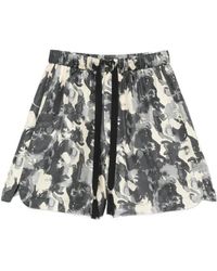 Nanushka - Abstract-Print Drawstring Shorts - Lyst