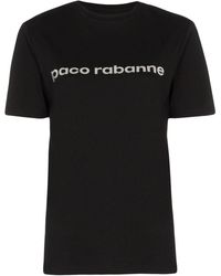 Rabanne - Logo Print T-shirt Black - Lyst
