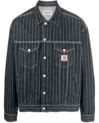 Carhartt - Orlean Stripe-pattern Denim Jacket - Lyst