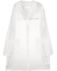 Calvin Klein Regenmantel mit Logo - Weiß