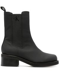 Calvin Klein - 50mm Leather Chelsea Boots - Lyst