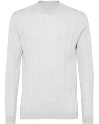 Brunello Cucinelli - Silk And Cashmere Sweater - Lyst